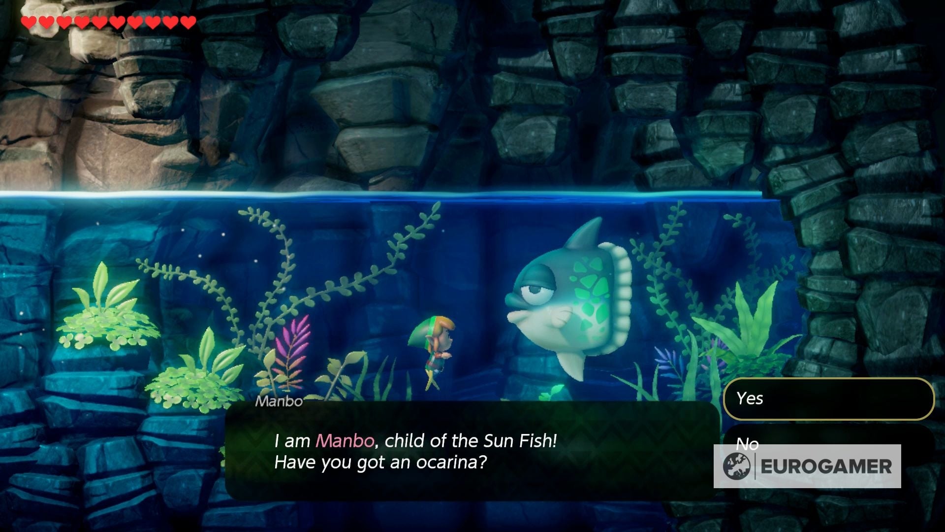 Zelda Link's Awakening Pink Ghost house and grave with flowers